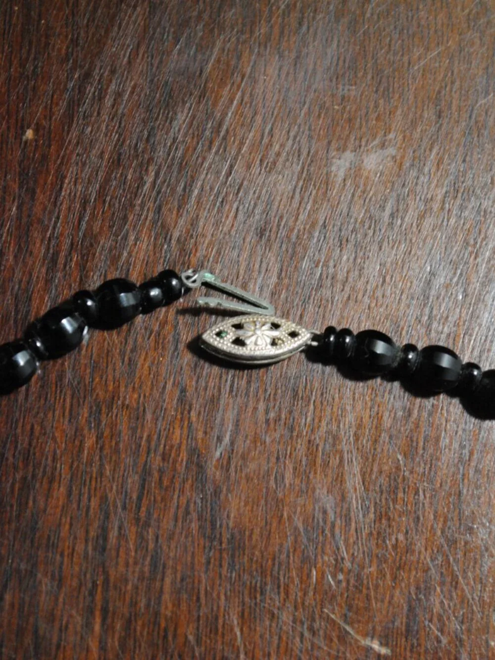 Vintage Graduated French Jet / Black Glass Necklace 1930s-50s